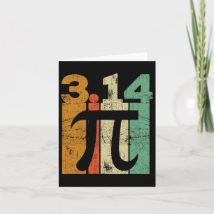 Vintage Pi Day Math Teacher 3.14 Retro Pi Funny Gi Card