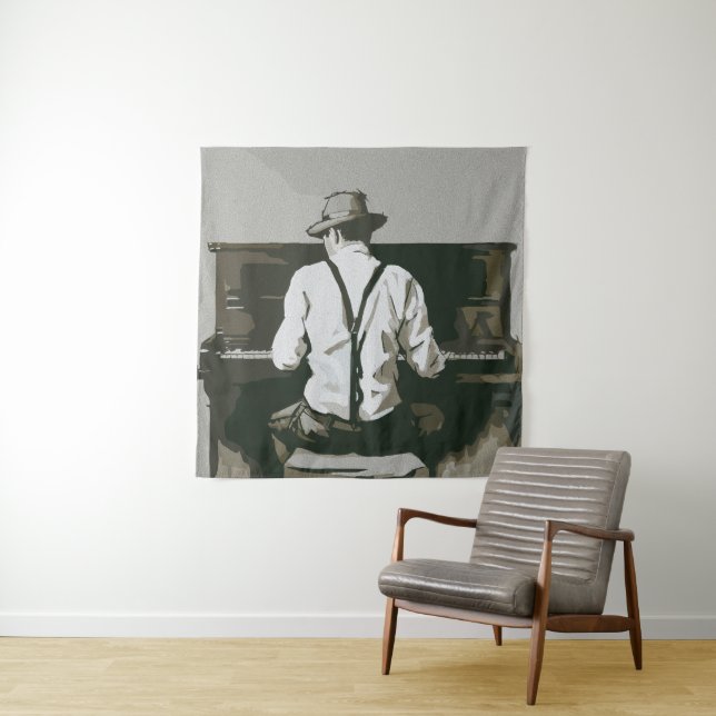 Vintage Pianist in Harmony Tapestry (In Situ)