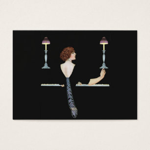 Vintage Piano Girl Gift Tag