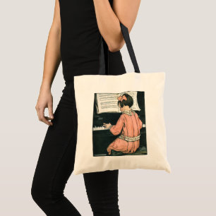 Vintage Piano Music Girl by Jessie Willcox Smith Tote Bag