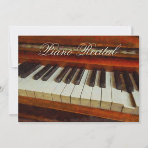 Vintage Piano Recital Invitation