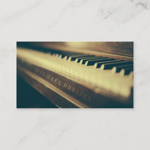 Vintage Piano With Your Brand Name Business Card