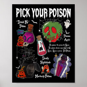 Vintage Pick Your Poison Halloween Party Spooky  Poster