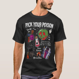 Vintage Pick Your Poison Halloween Party Spooky T-Shirt