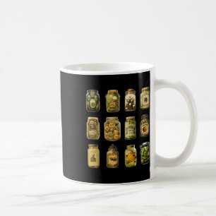Vintage Pickle Jar Halloween Canned Pickle Spooky Coffee Mug