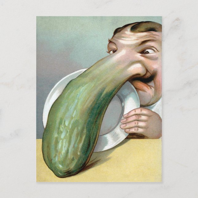 Vintage Pickle Nose Postcard (Front)