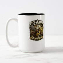 Vintage Pickleball Eagle Mug – Brave & Fearless Pi