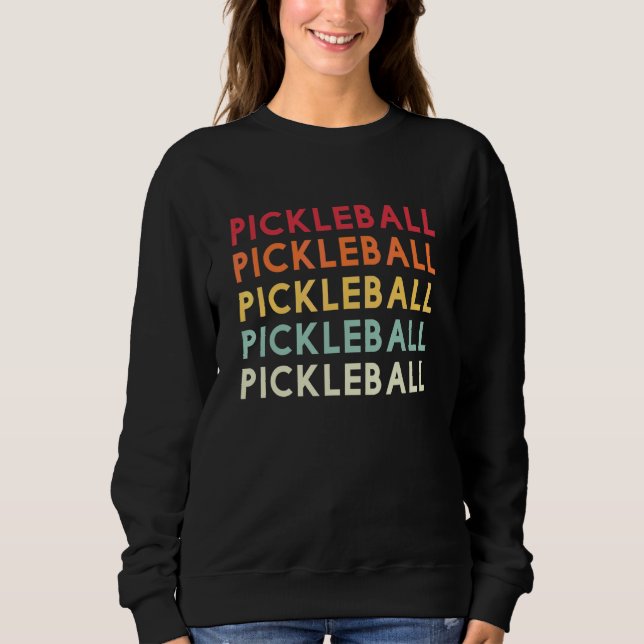 Vintage Pickleball Retro Player Sweatshirt (Front)