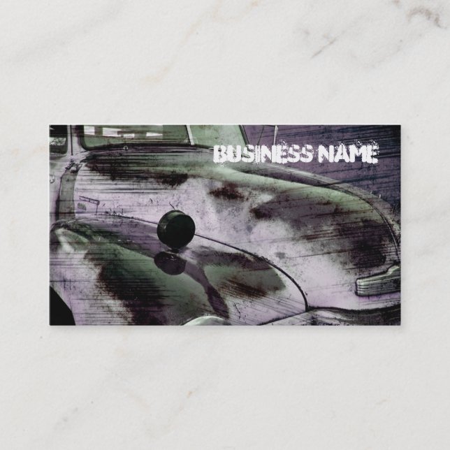 Vintage Pickup Grunge Business Cards (Front)