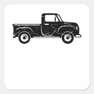 VINTAGE PICKUP TRUCK Old Pickup Truck Oldtimer Square Sticker