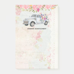 Vintage Pickup Truck Rustic Watercolor Post-it Notes