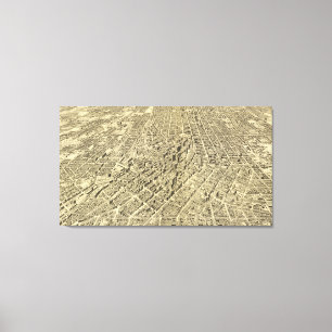 Vintage Pictorial Map of Atlanta Georgia (1919) Canvas Print