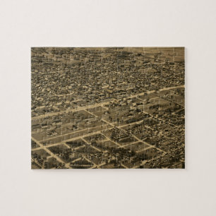 Vintage Pictorial Map of Birmingham (1885) Jigsaw Puzzle