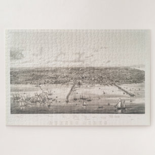 Vintage Pictorial Map of Buenos Aires Argentina Jigsaw Puzzle