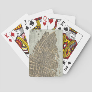 Vintage Pictorial Map of Charleston (1872) Playing Cards