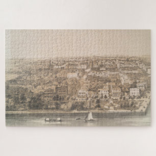 Vintage Pictorial Map of Charleston SC (1851) Jigsaw Puzzle
