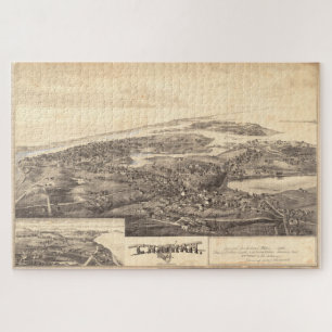 Vintage Pictorial Map of Chatham Massachusetts Jigsaw Puzzle