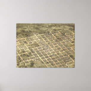 Vintage Pictorial Map of Columbia SC (1872) Canvas Print