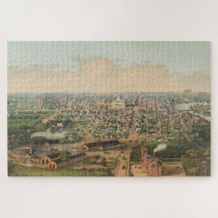 Vintage Pictorial Map of Columbus OH (1867) Jigsaw Puzzle