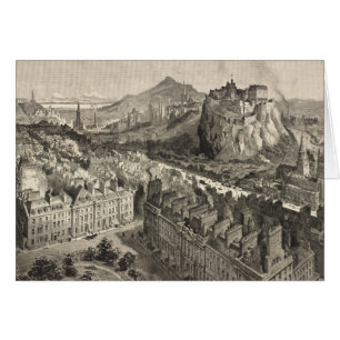 Vintage Pictorial Map of Edinburgh Scotland (1886)