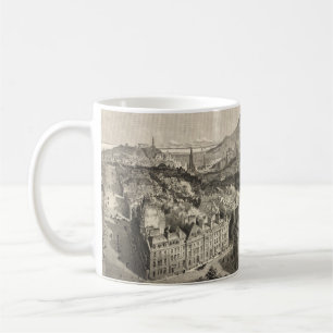 Vintage Pictorial Map of Edinburgh Scotland (1886) Coffee Mug