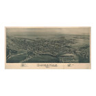 Vintage Pictorial Map of Gainesville TX (1891)