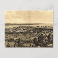 Vintage Pictorial Map of Hamilton Ontario (1859)