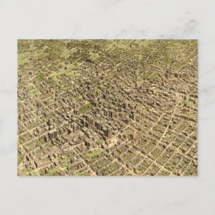 Vintage Pictorial Map of Los Angeles (1909) Postcard