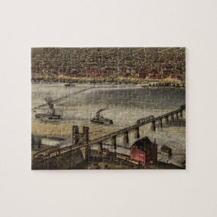 Vintage Pictorial Map of Louisville (1876) Jigsaw Puzzle