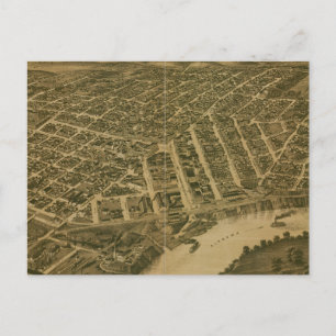 Vintage Pictorial Map of Montgomery Alabama (1887) Postcard