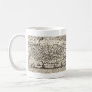 Vintage Pictorial Map of New York City (1672) Coffee Mug