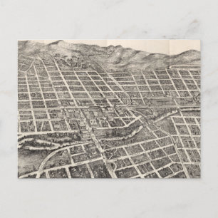 Vintage Pictorial Map of Reno Nevada (1907) Postcard