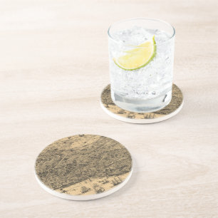 Vintage Pictorial Map of San Francisco (1875) Coaster