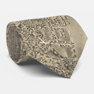 Vintage Pictorial Map of Wilkes-Barre PA (1889) Tie