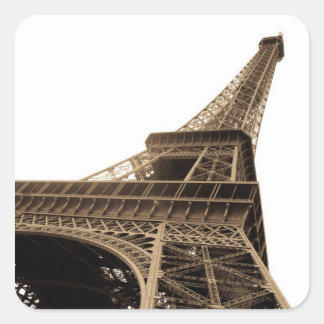 Vintage picture of the Eiffel Tower Square Sticker