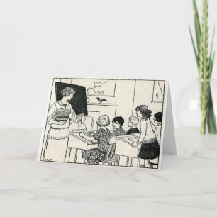 Vintage Picture Teacher Customisable Thank You Card