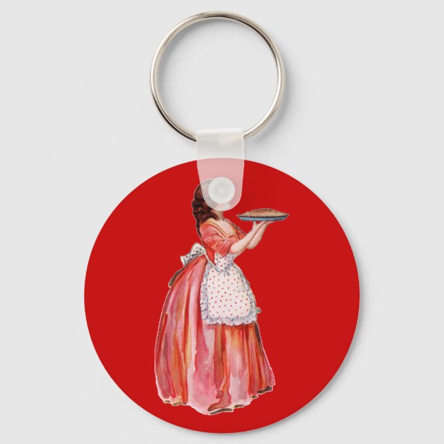 Vintage Pie Maker Key Ring (Front)
