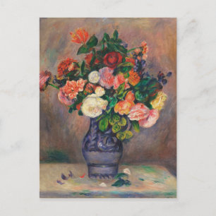 Vintage Pierre Auguste Renoir Flowers in a Vase Postcard