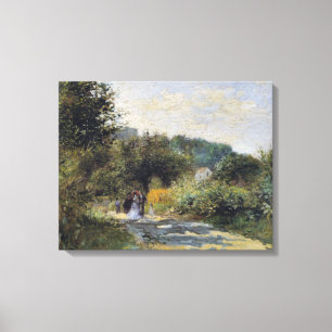Vintage Pierre Auguste Renoir Road in Louveciennes Canvas Print