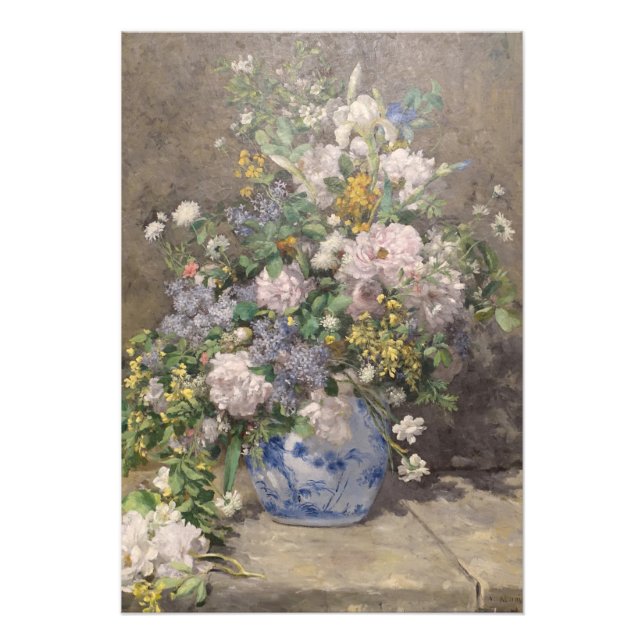 Vintage Pierre Auguste Renoir Spring Bouquet Photo Print (Front)
