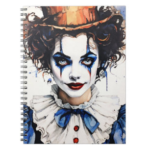 Vintage Pierrot Clown Notebook Journal