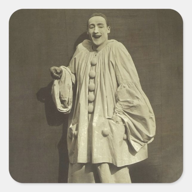 Vintage Pierrot Clown Square Sticker (Front)