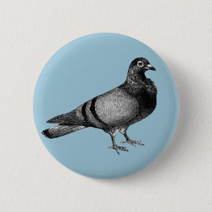 Vintage Pigeon gifts 6 Cm Round Badge