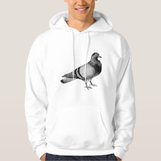 Vintage Pigeon Illustration Hoodie