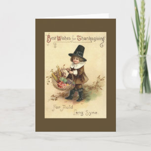 Vintage Pilgrim Thanksgiving Card