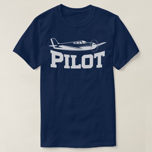 Vintage Pilot Aviation T-Shirt (Design Front)