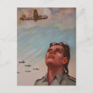 Vintage Pilot Postcard