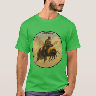 Vintage Pilot Riding a Flying Giant Honey Bee URM T-Shirt