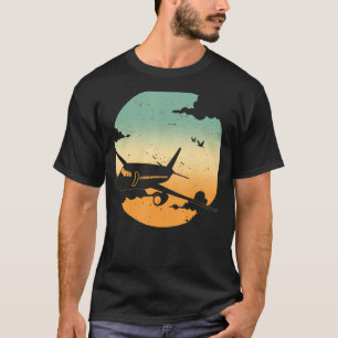Vintage Piloting Copilot Nostalgic Aircraft Airlin T-Shirt