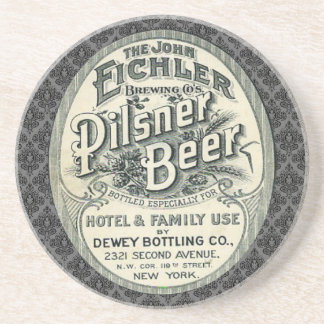 Vintage Pilsner Beer Ad Label Coaster